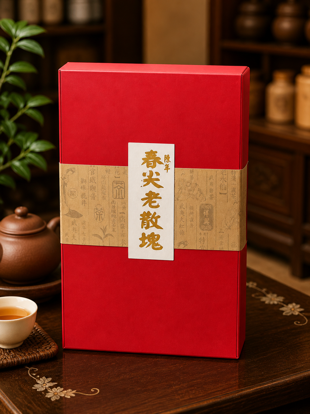 陳年春尖老散茶(普洱熟茶)