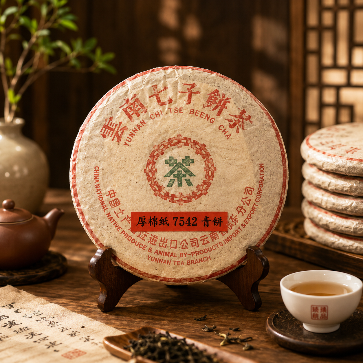 厚棉子7542青餅(1998年)
