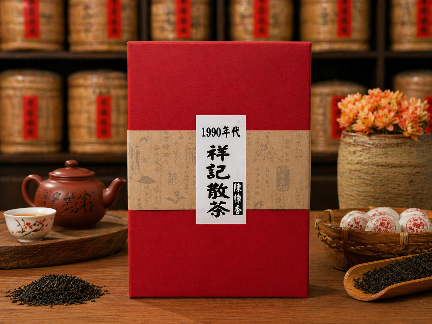 祥記散茶-陳樟香(普洱熟茶）