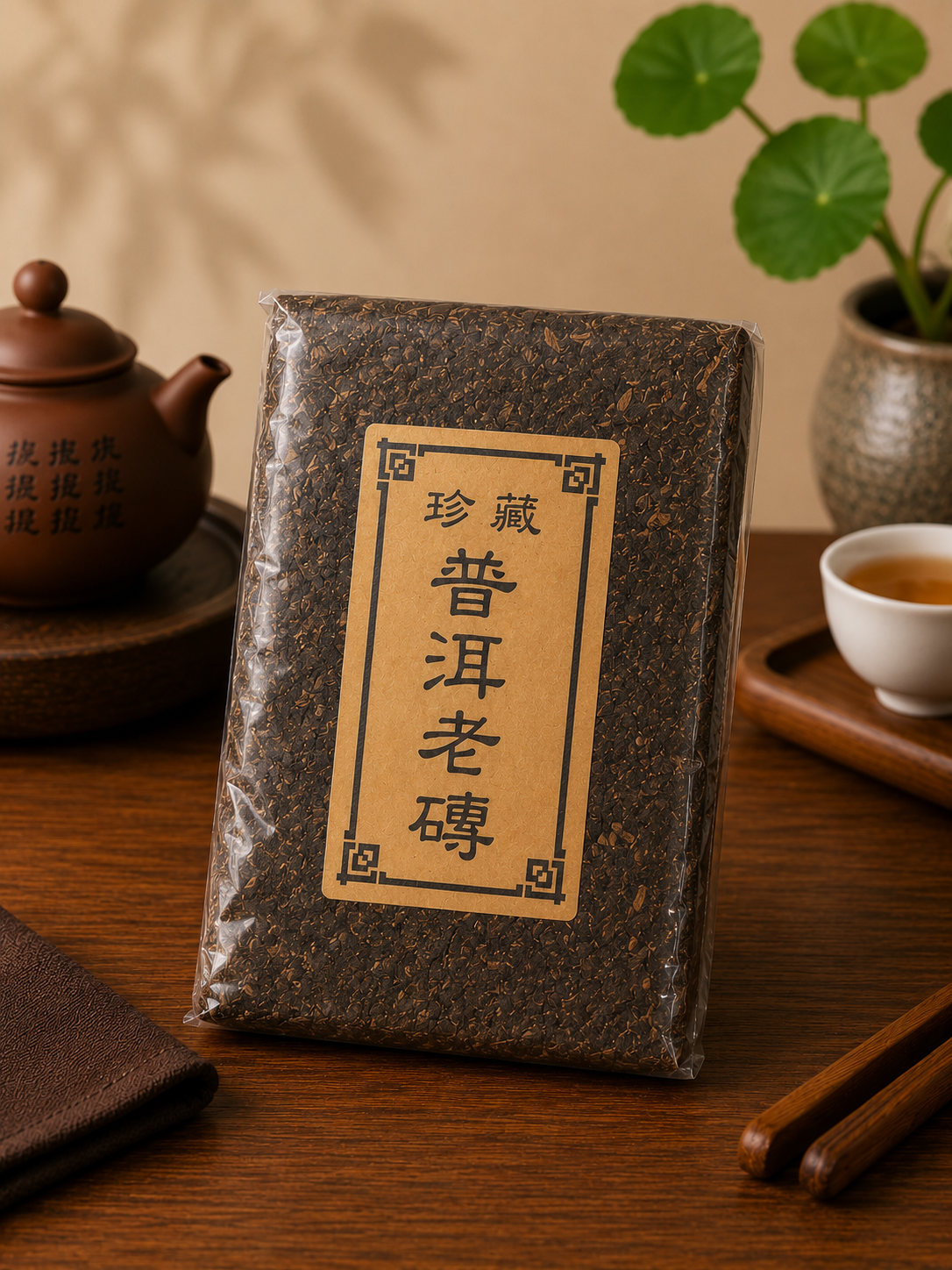 珍藏普洱老磚