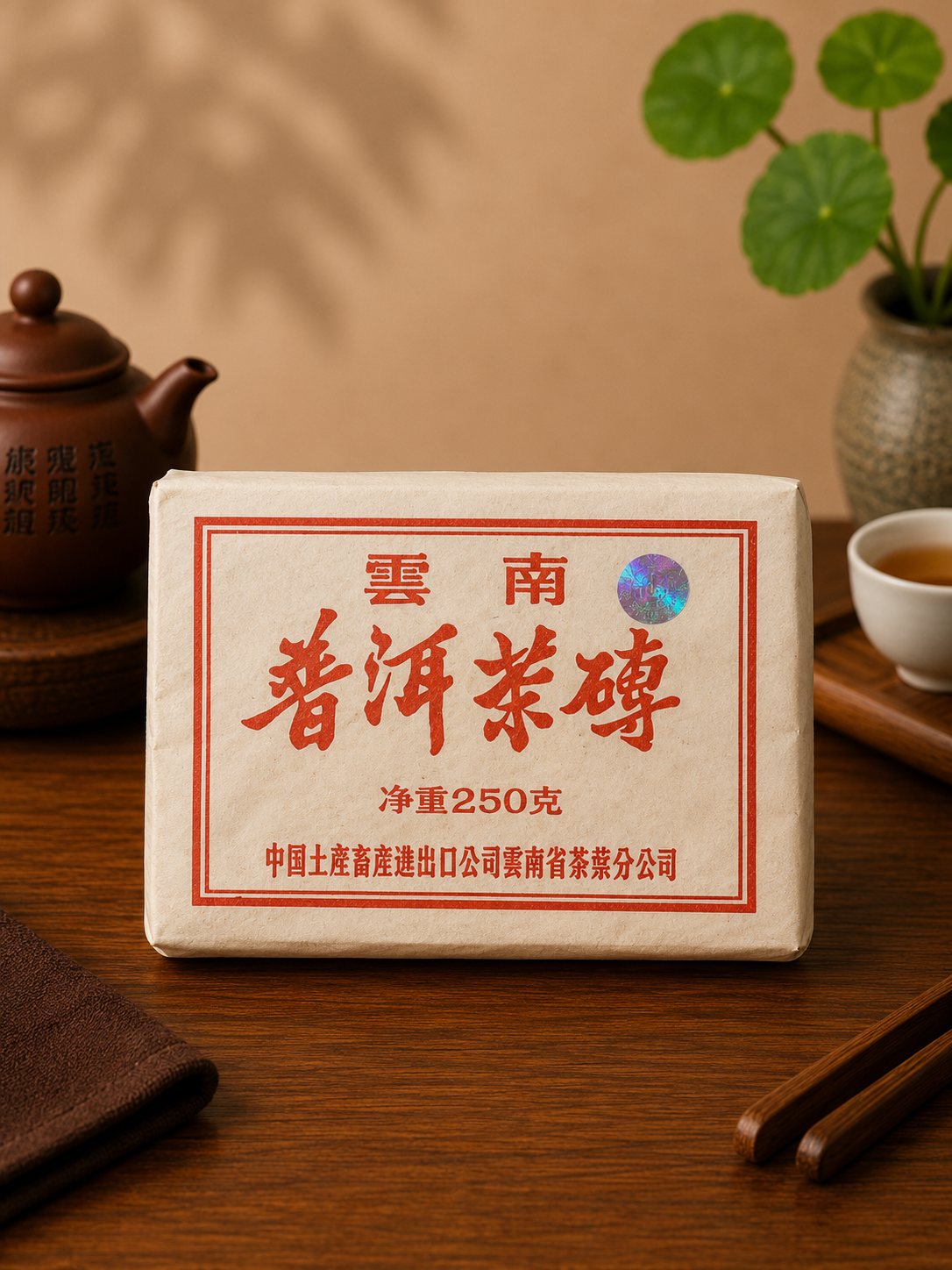 雲南普洱茶磚雷射標